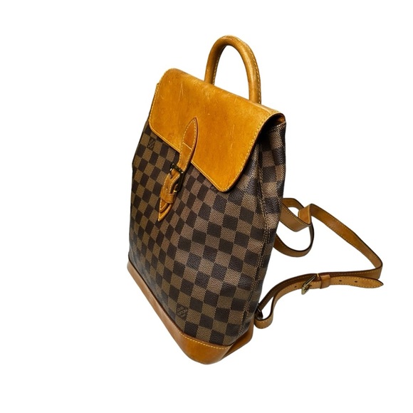 Authentic Louis Vuitton Damier Ebene Arlequin Centenaire Leather Soho Backpack - Picture 6 of 15